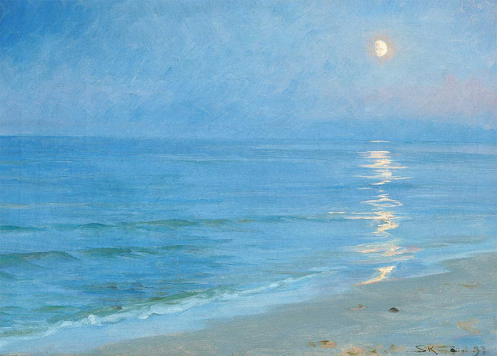 Peder Severin Krøyer A Moonlit Skagen Beach Art Print