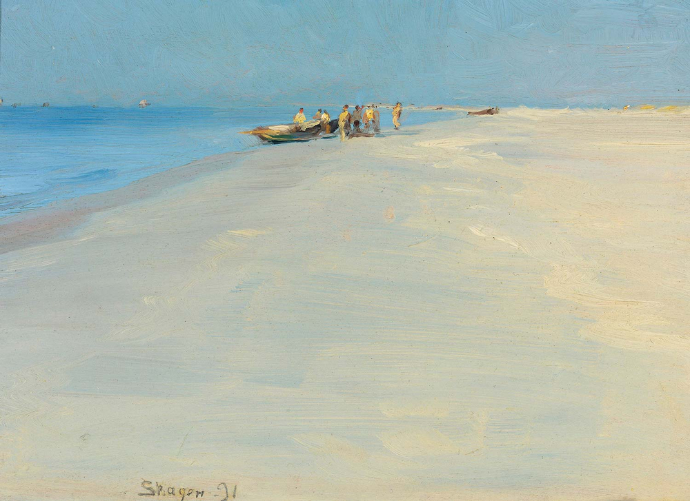 Peder Severin Krøyer Fishermen On The Beach At Skagen Art Print
