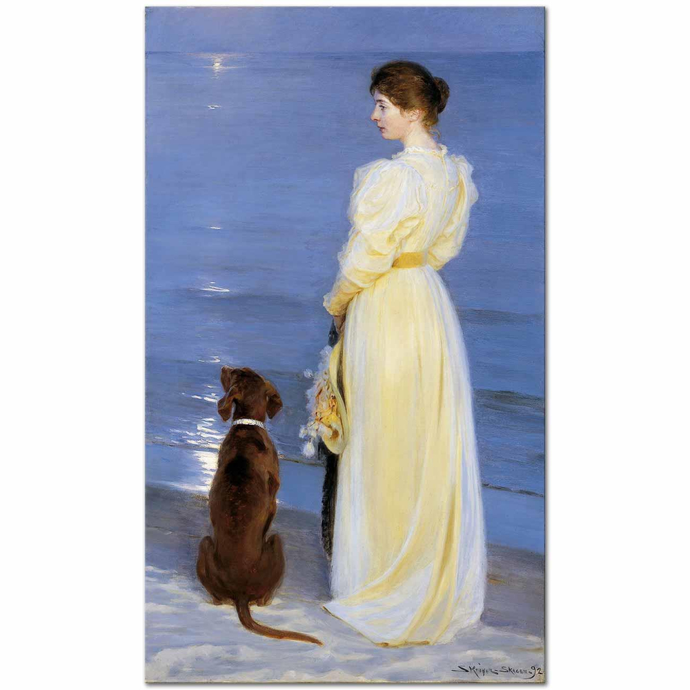 Peder Severin Krøyer Skagen'de Yaz Akşamı Kanvas Tablo