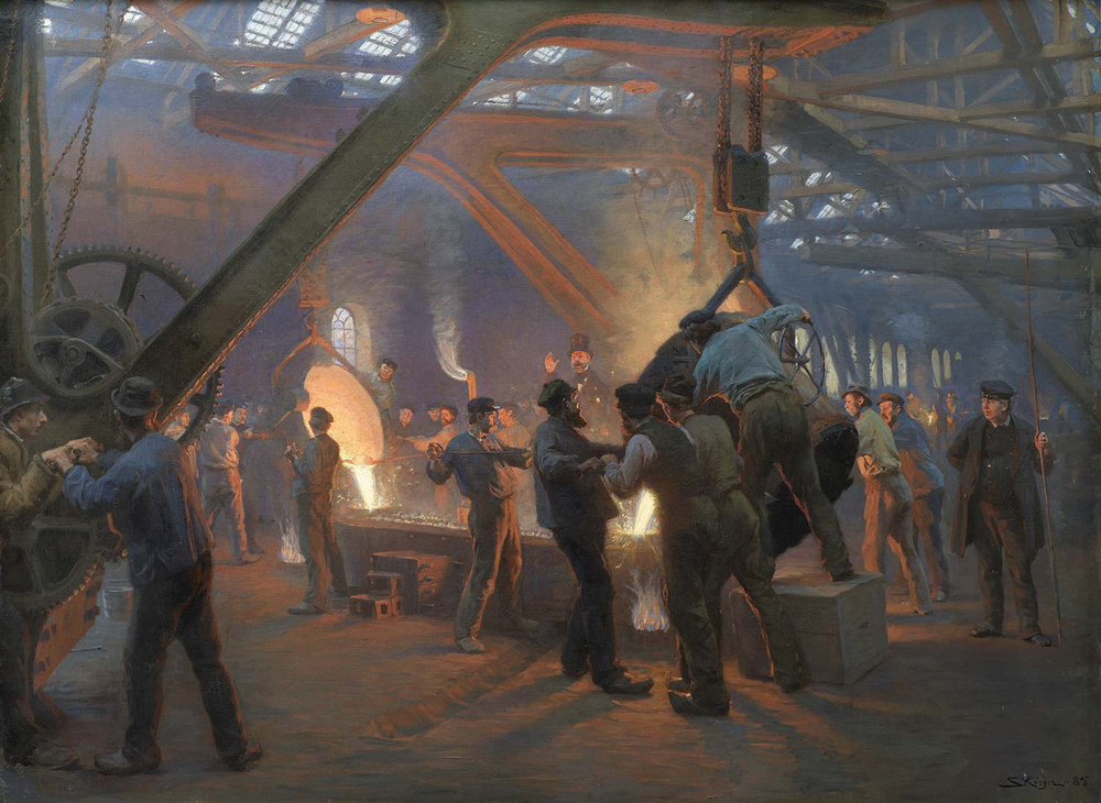 Peder Severin Krøyer The Iron Foundry Burmeister And Wain Art Print