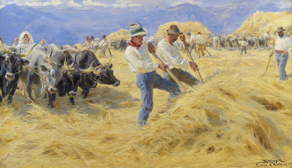 Peder Severin Krøyer Threshing In The Abruzzi Art Print