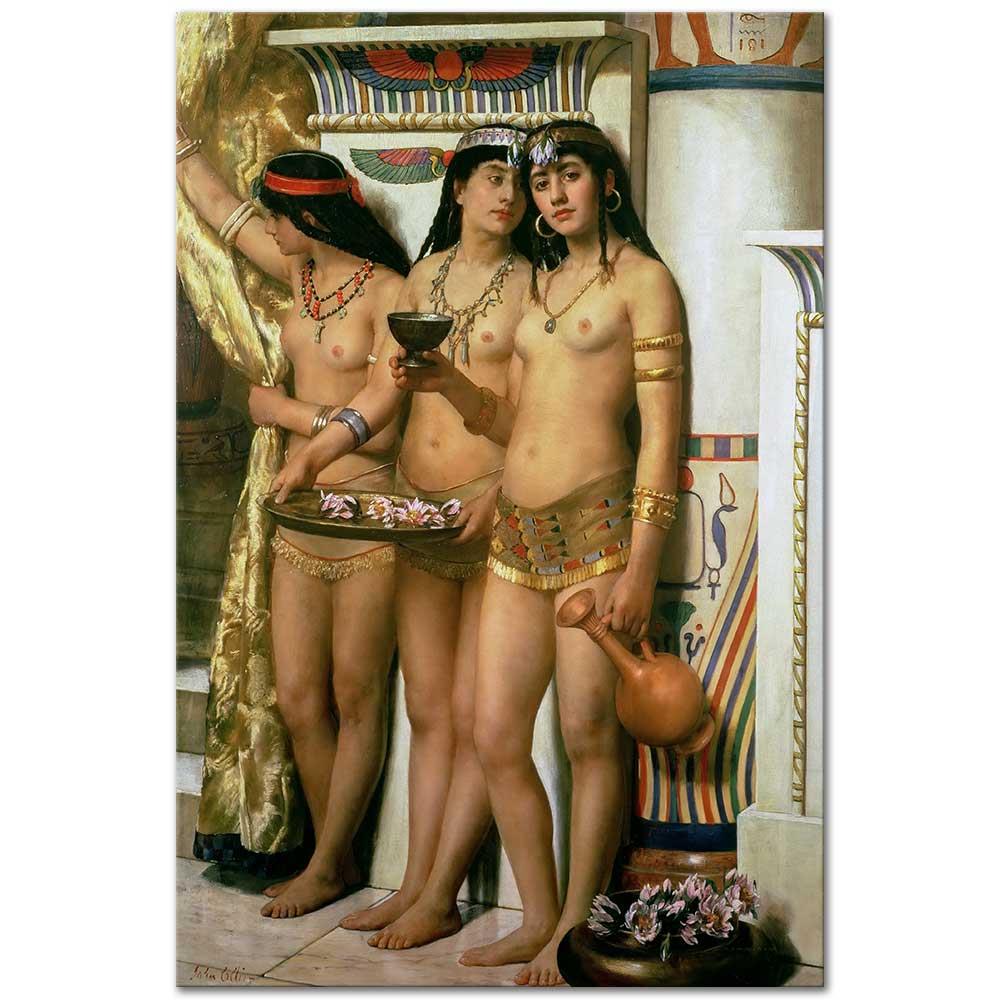 John Collier Firavunun Hizmetçileri Kanvas Tablo