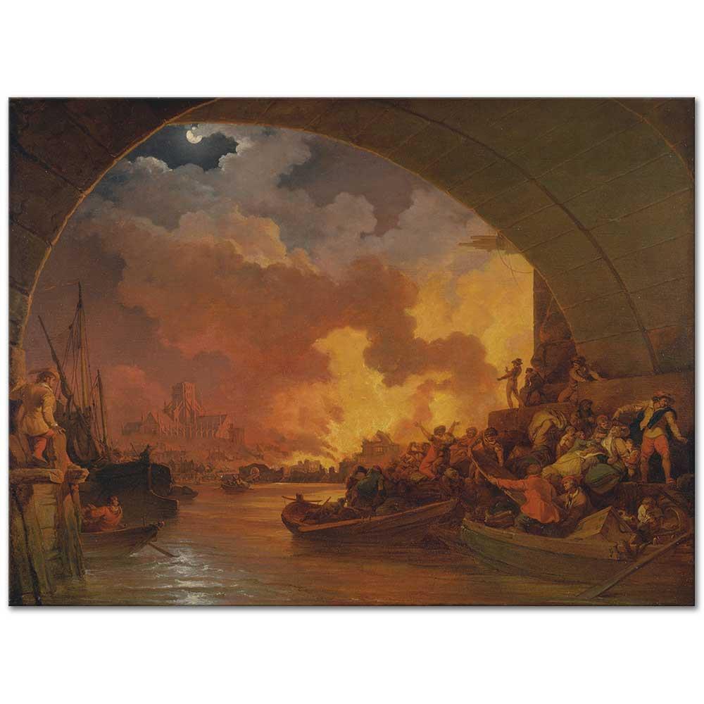Philip James de Loutherbourg Büyük Londra Yangını Kanvas Tablo