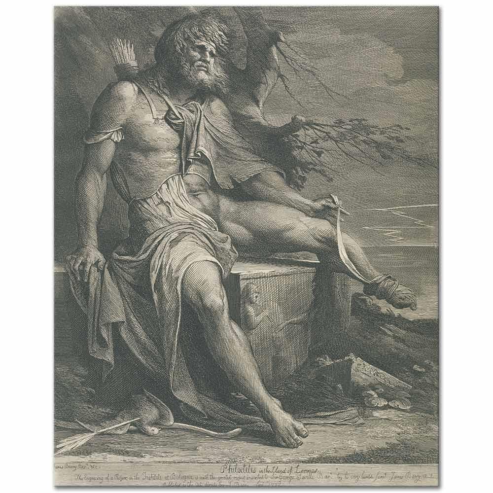 Philoctetes in the Island of Lemnos by James Barry as Art Print