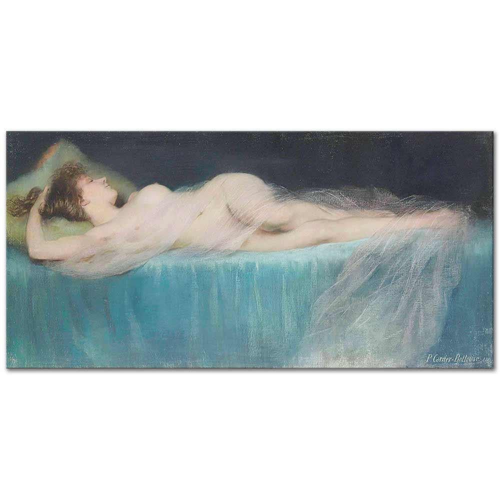 Pierre Carrier Belleuse Uyuyan Nü Kanvas Tablo