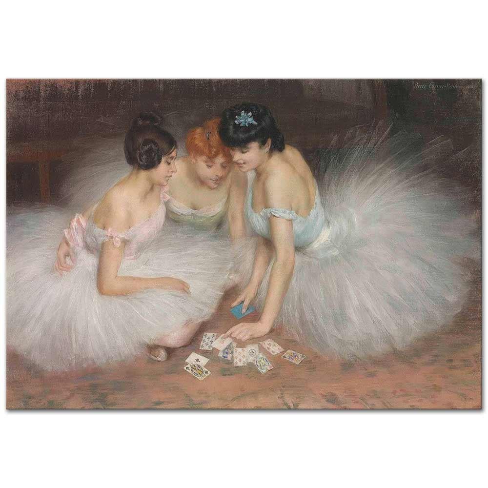 Pierre Carriere Belleuse Kart Oynayan Balerinler Kanvas Tablo