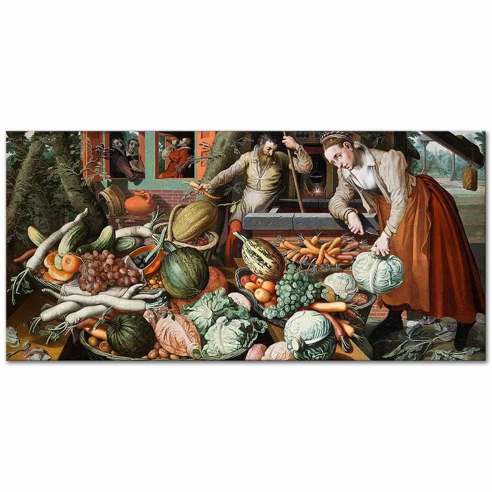 Pieter Aertsen Pazar Yeri Kanvas Tablo