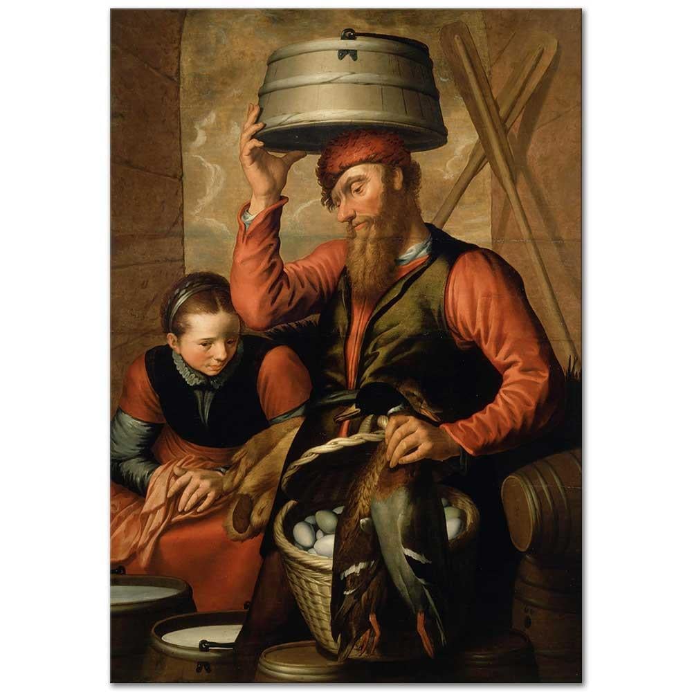 Pieter Aertsen Tavuk Satıcıları Kanvas Tablo