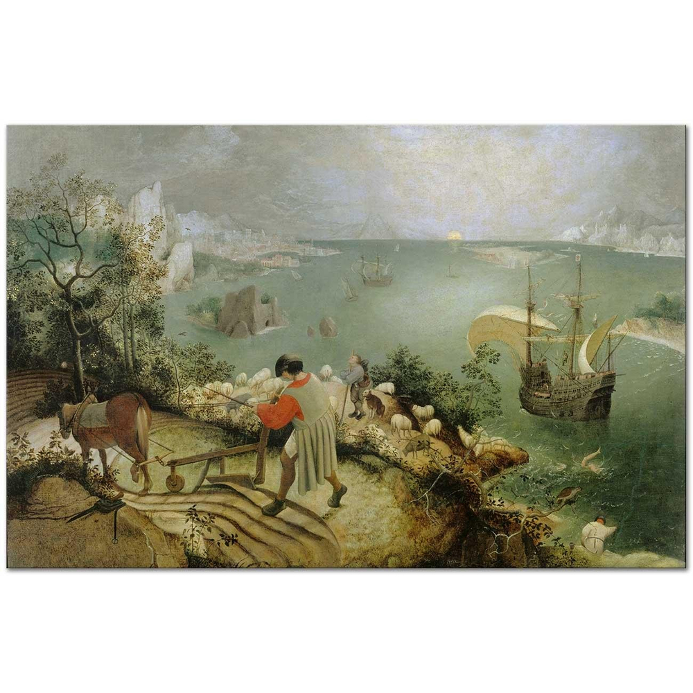 Pieter Bruegel Landscape with the Fall of Icarus Art Print