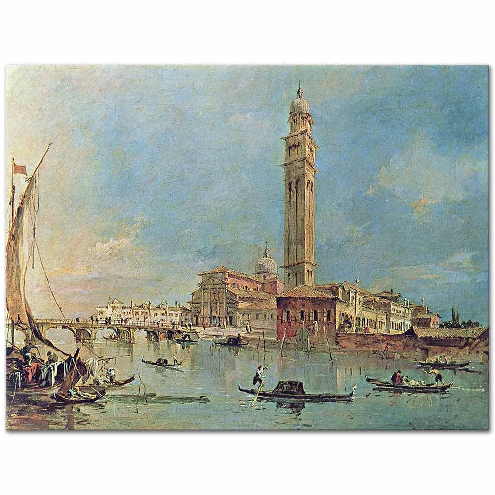 Francesco Guardi Pietro di Castello Venedik Kanvas Tablo