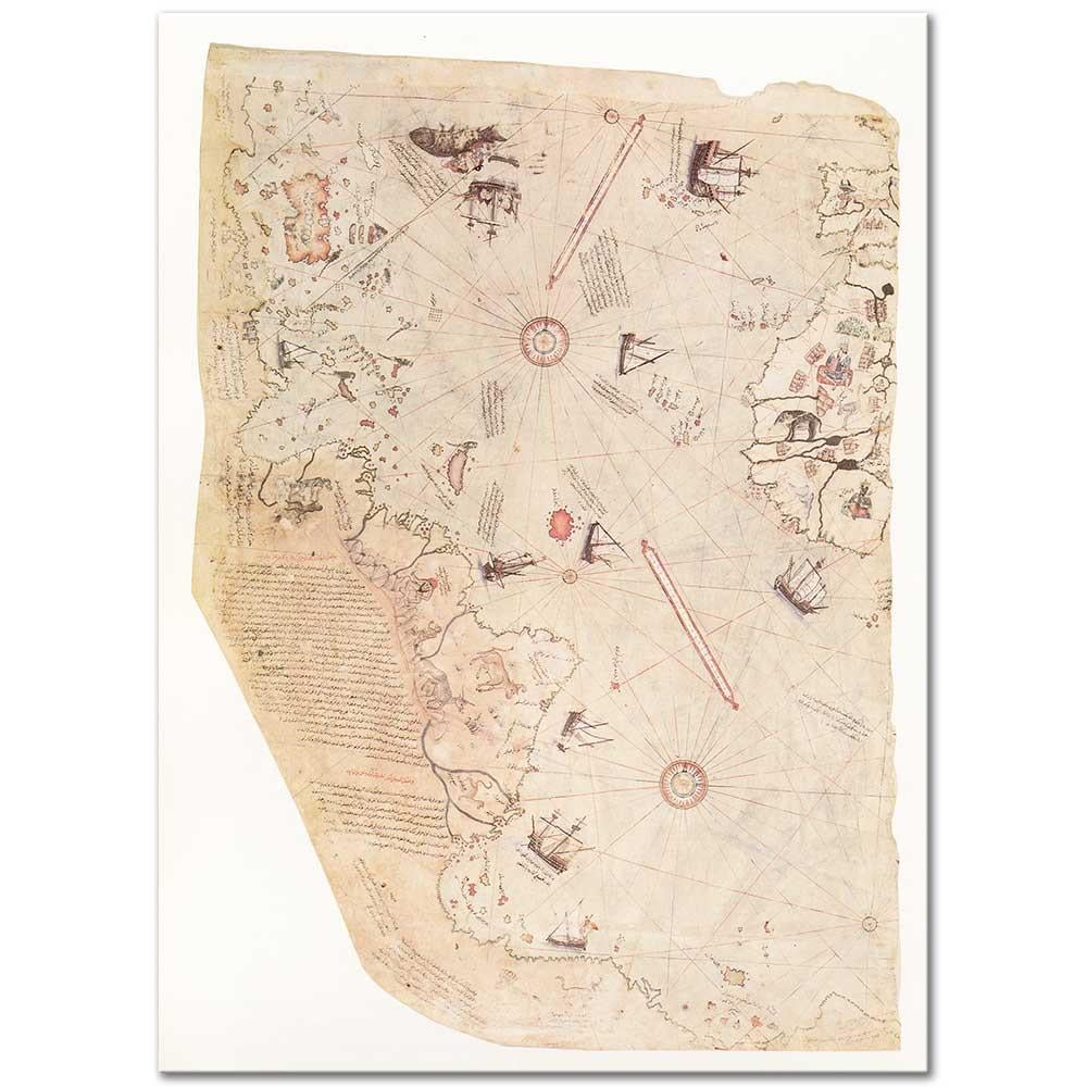 Piri Reis Haritası Kanvas Tablo