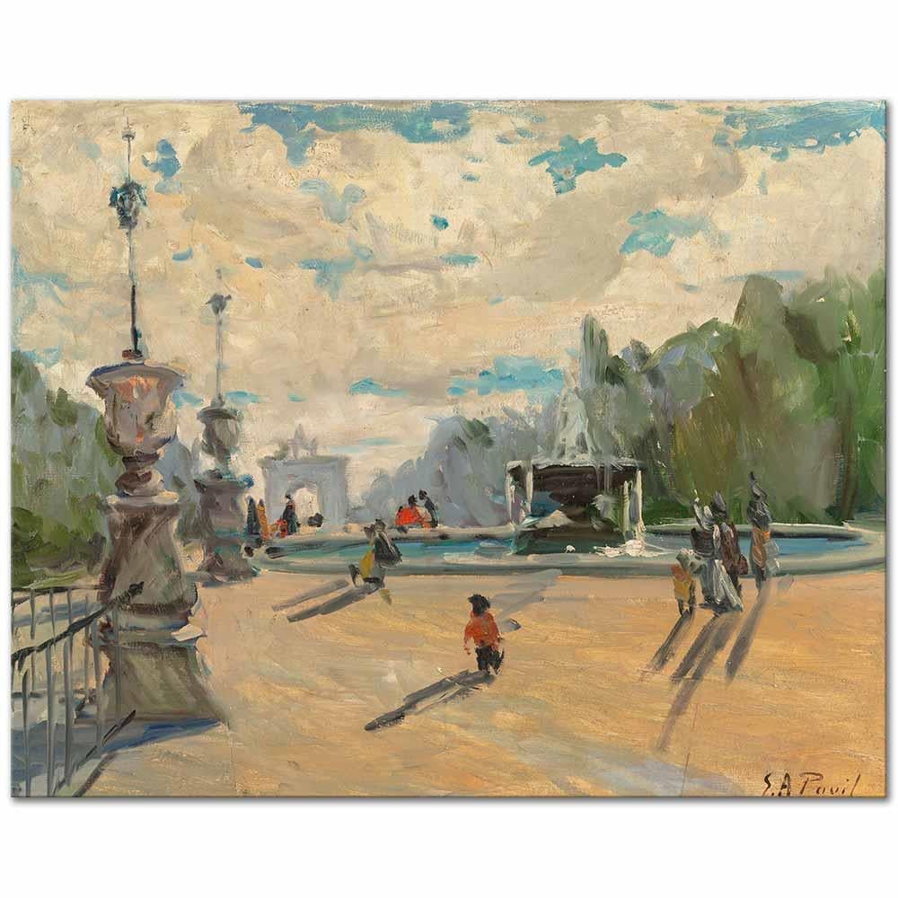 Elie Anatole Pavil Carrousel Meydanı, Paris Kanvas Tablo