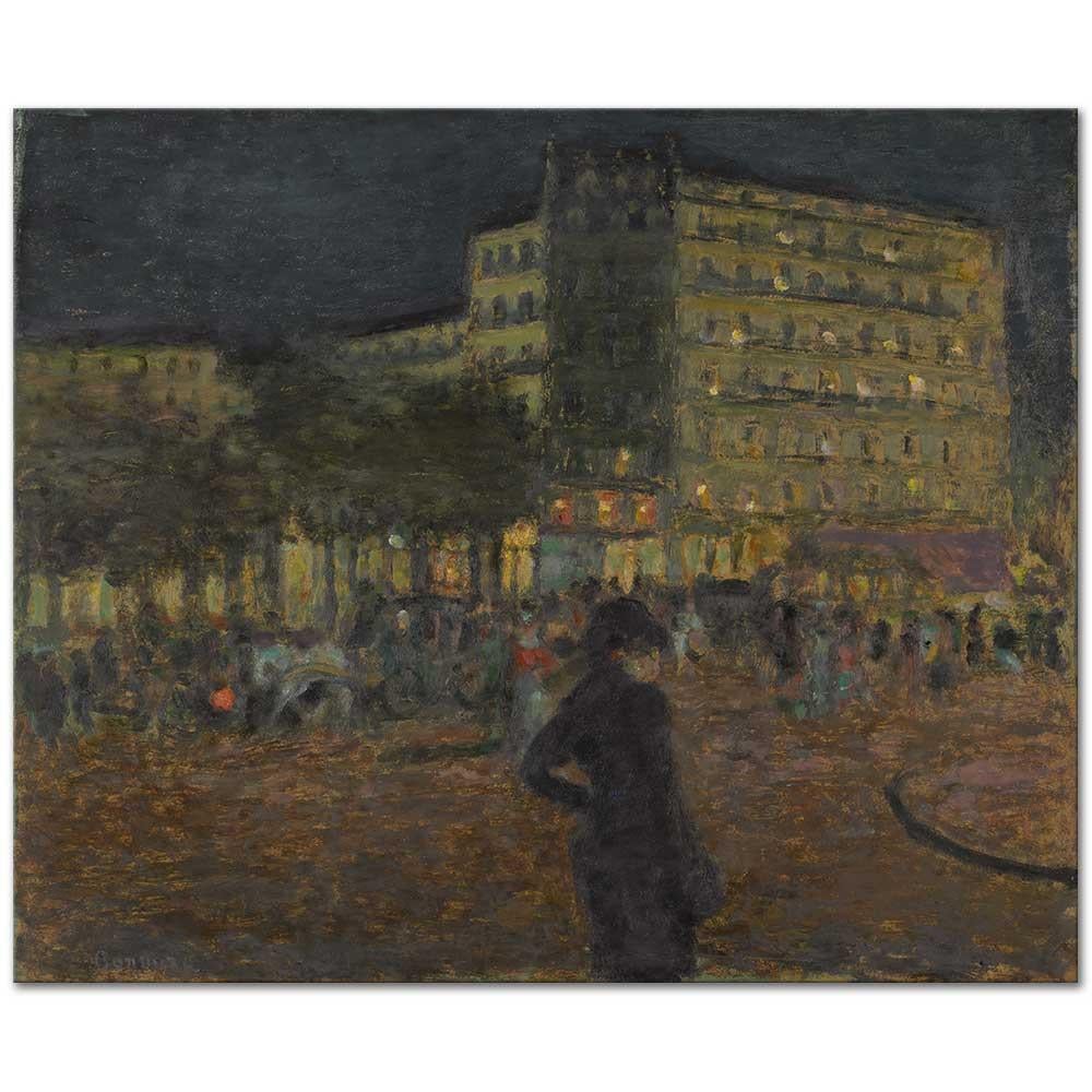 Pierre Bonnard Gece Vakti Pigalle Meydanı Kanvas Tablo