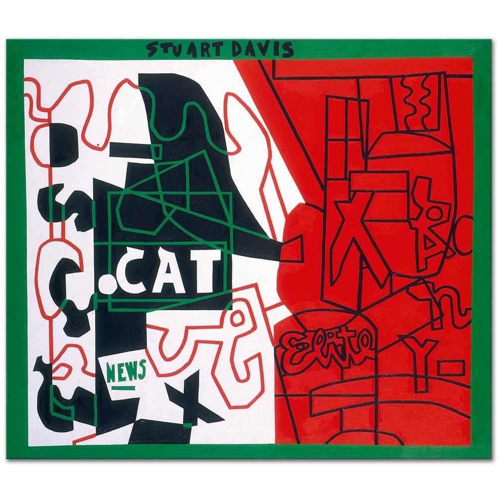 Stuart Davis Pochade Kanvas Tablo