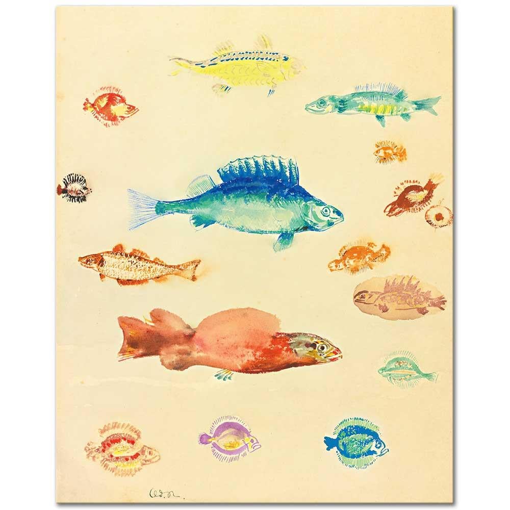 Odilon Redon Balık Burcu Kanvas Tablo