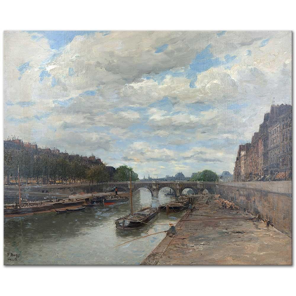 Frank Myers Boggs Pont Neuf, Paris Kanvas Tablo