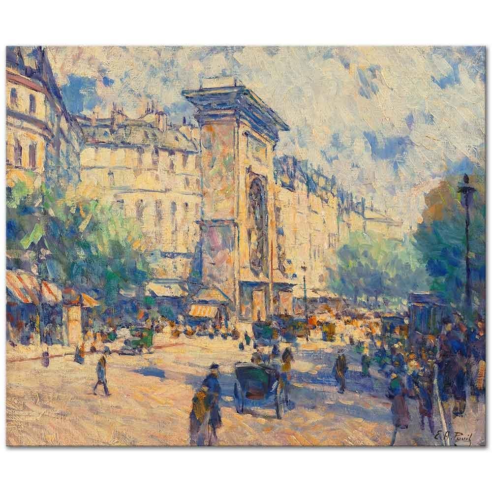 Elie Anatole Pavil Saint-Denis Kapısı Paris Kanvas Tablo