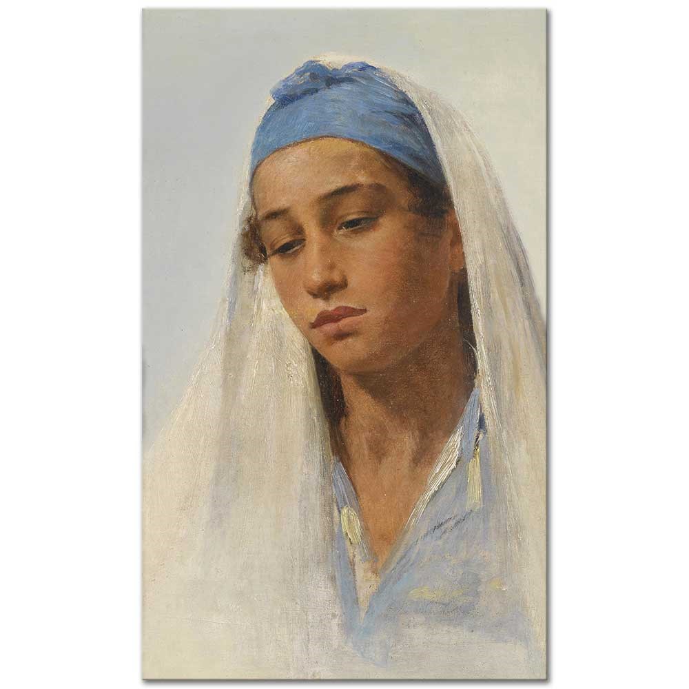 Franz Xaver Kosler Bir Bedevi Kızın Portresi Kanvas Tablo