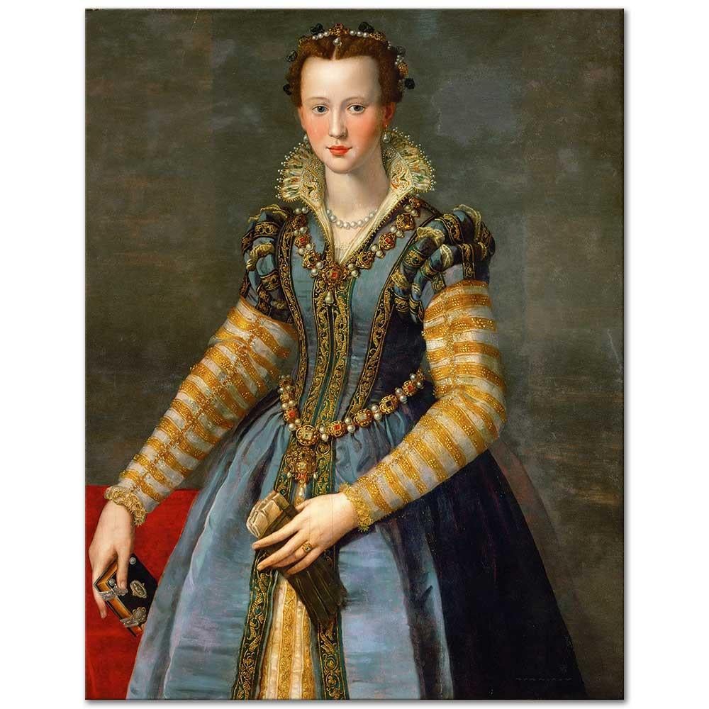 Alessandro Allori Maria De' Medici'nin Portresi Kanvas Tablo