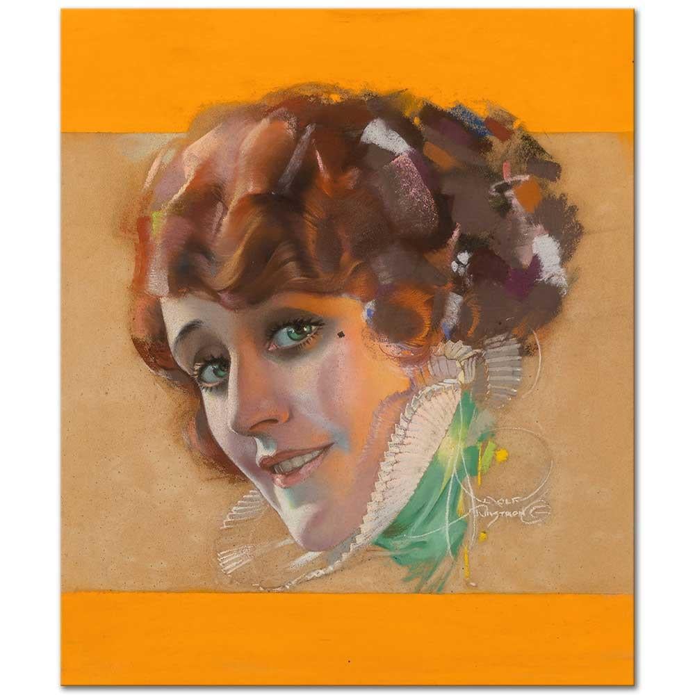 Rolf Armstrong Olga Petrova'nın Portresi Kanvas Tablo