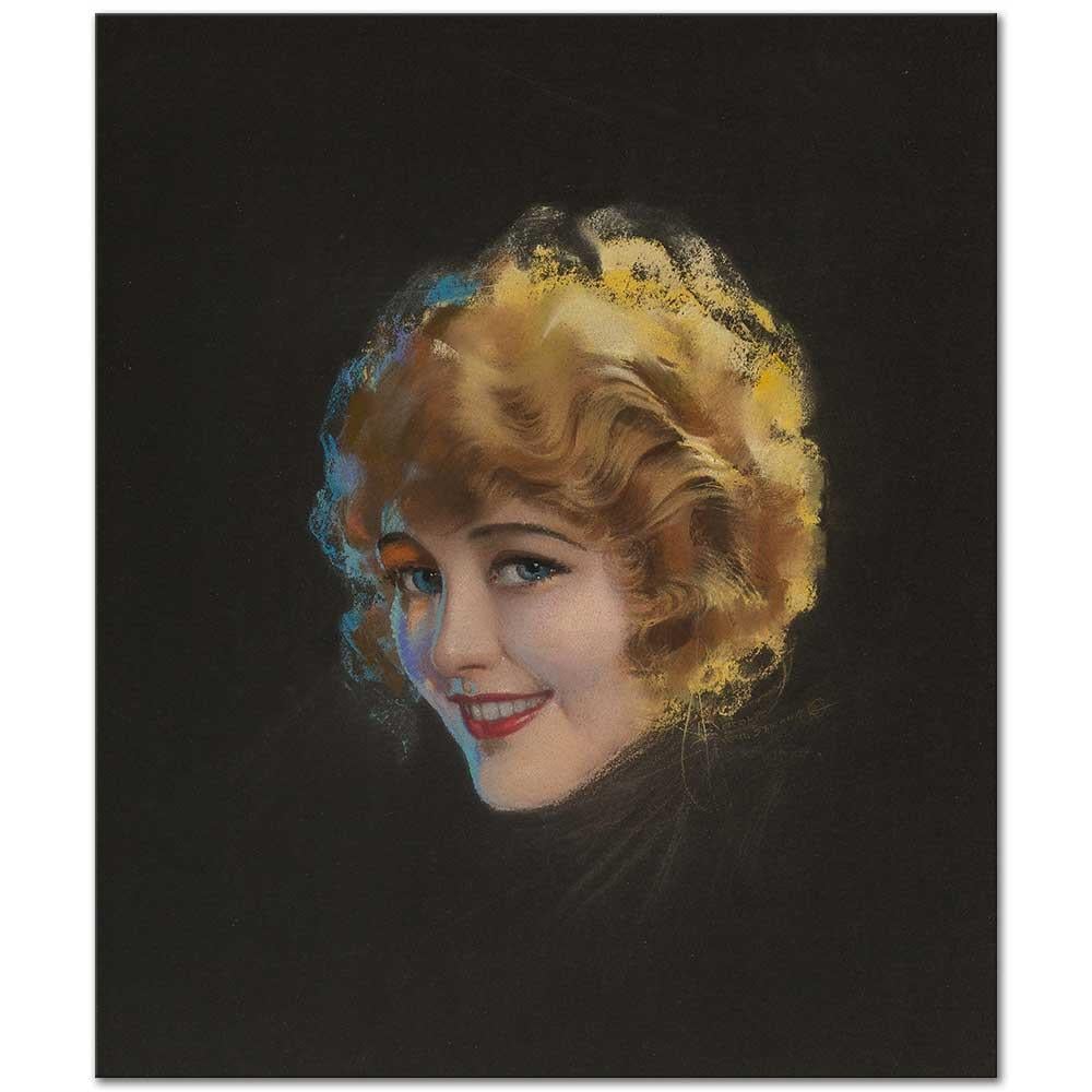 Rolf Armstrong Pearl White'ın Portresi Kanvas Tablo