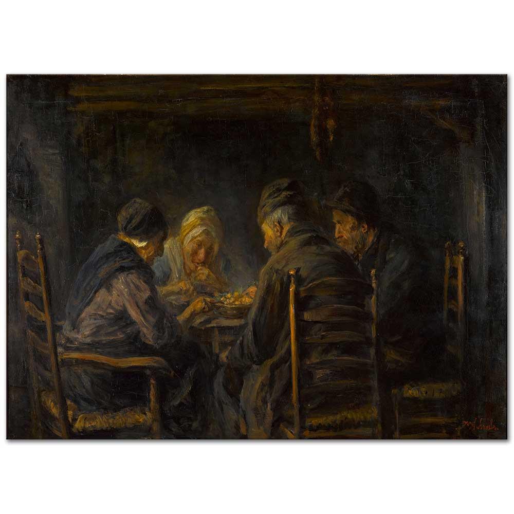 Jozef Israëls Patates Yiyenler Kanvas Tablo
