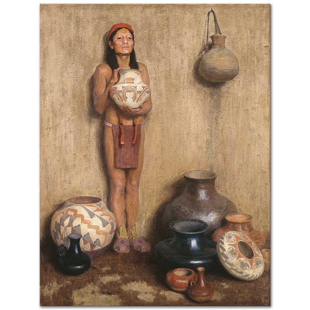 Eanger Irving Couse Çömlek Satıcısı Kanvas Tablo