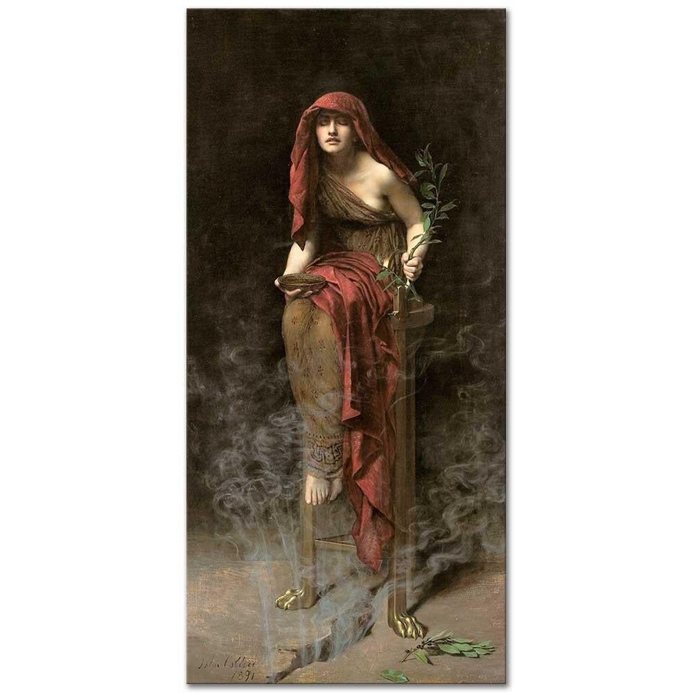 John Collier Delphi Rahibesi Kanvas Tablo