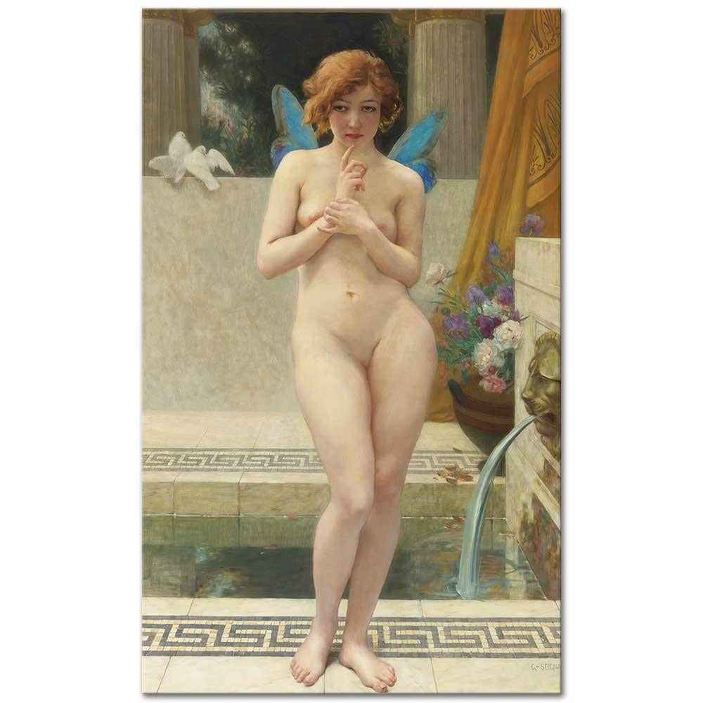 Guillaume Seignac Psyche Çeşme Başında Kanvas Tablo