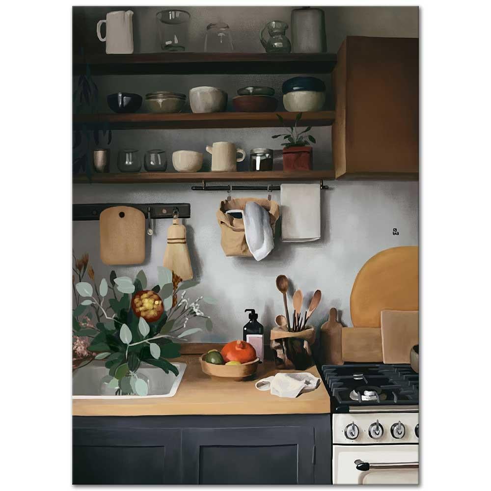 Rabia Özyurt Mutfak Kanvas Tablo