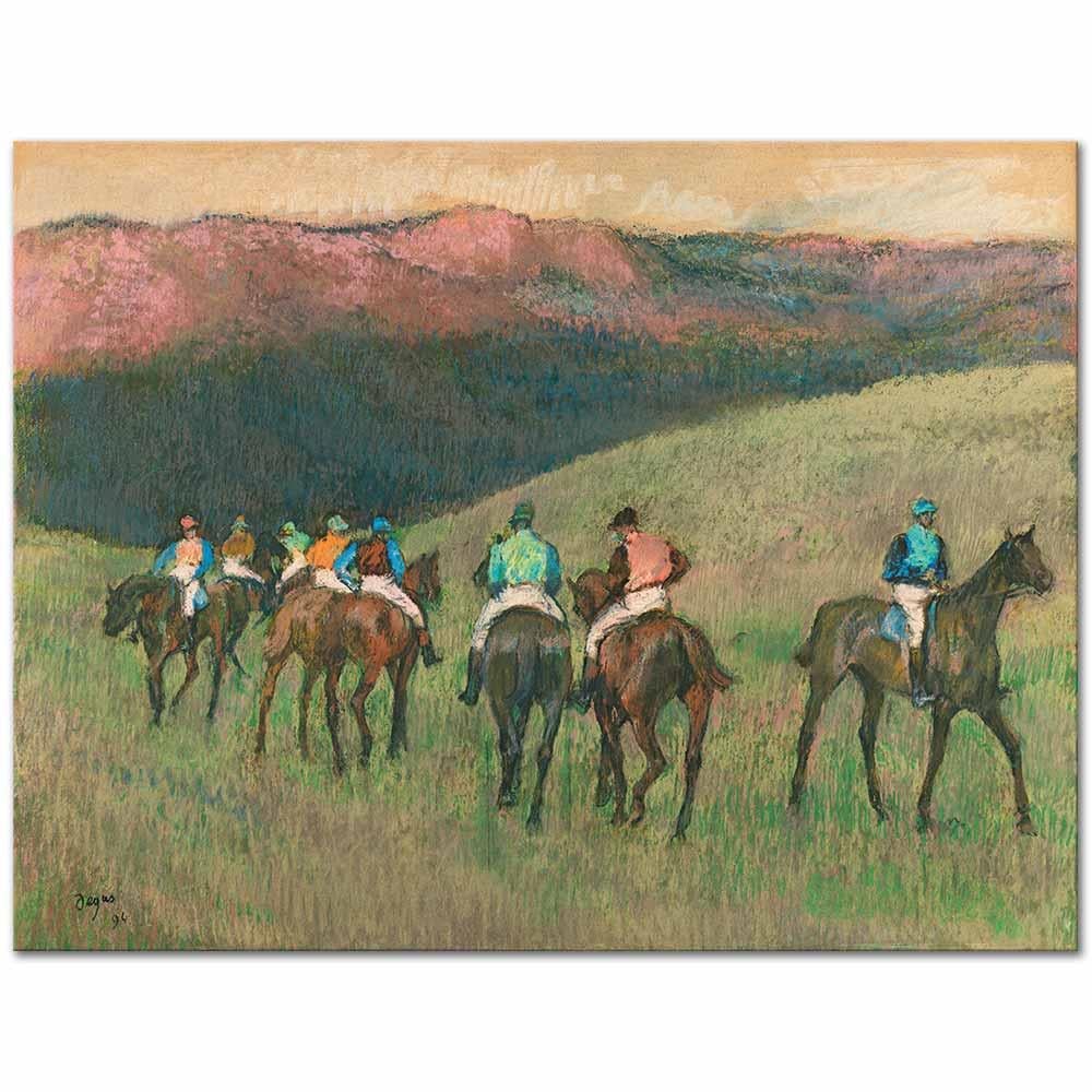 Edgar Degas Manzarada Yarış Atları Kanvas Tablo
