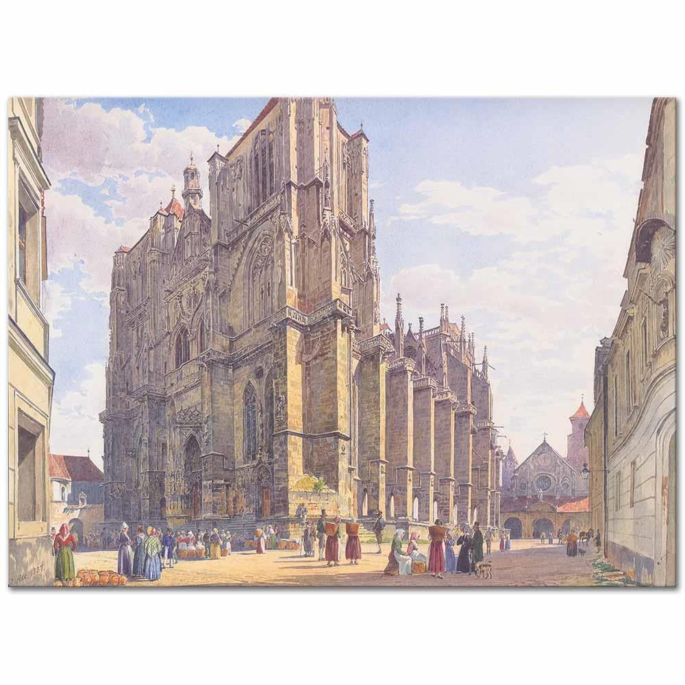 Jakob Alt Regensburg Katedrali Kanvas Tablo