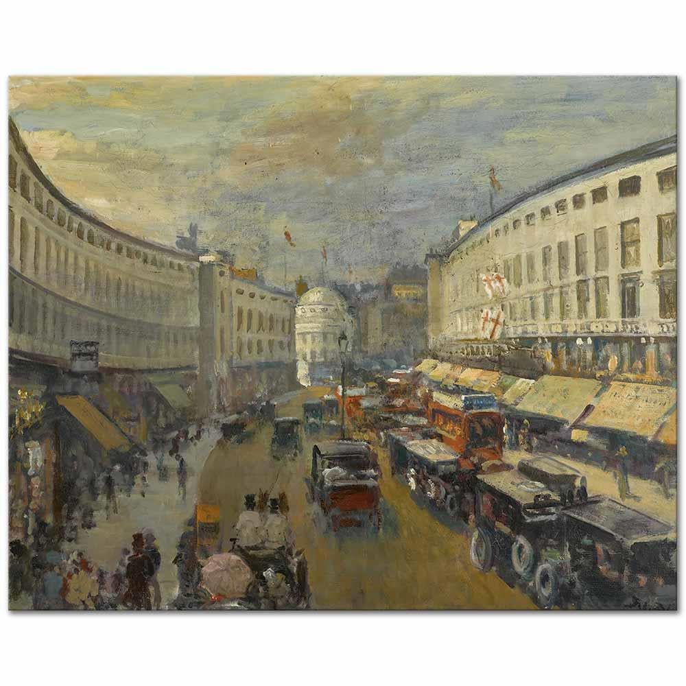 Jacques-Emile Blanche Regent Caddesi Londra Kanvas Tablo