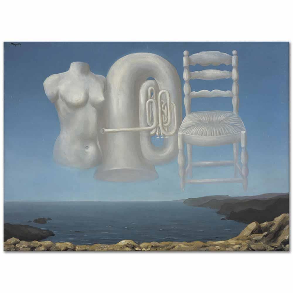 Rene Magritte Tehditkar Hava Kanvas Tablo