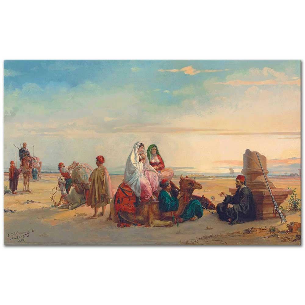 Jan Baptist Huysmans Çölde Mola Kanvas Tablo