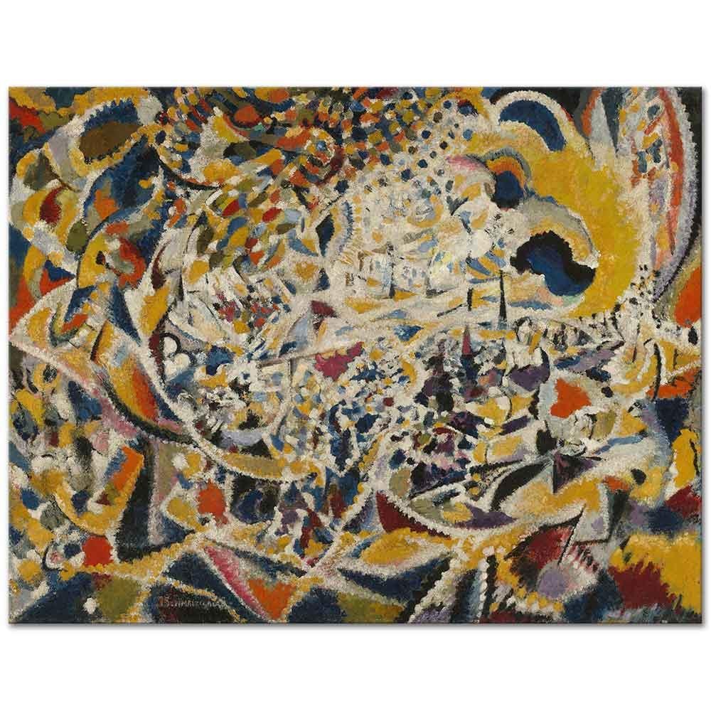 Jules Schmalzigaug Işık Dalgalarının Ritmi; Sokak + Güneş + Kalabalık Kanvas Tablo