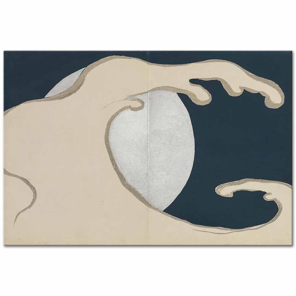 Kamisaka Sekka Büyük Dalga Kanvas Tablo