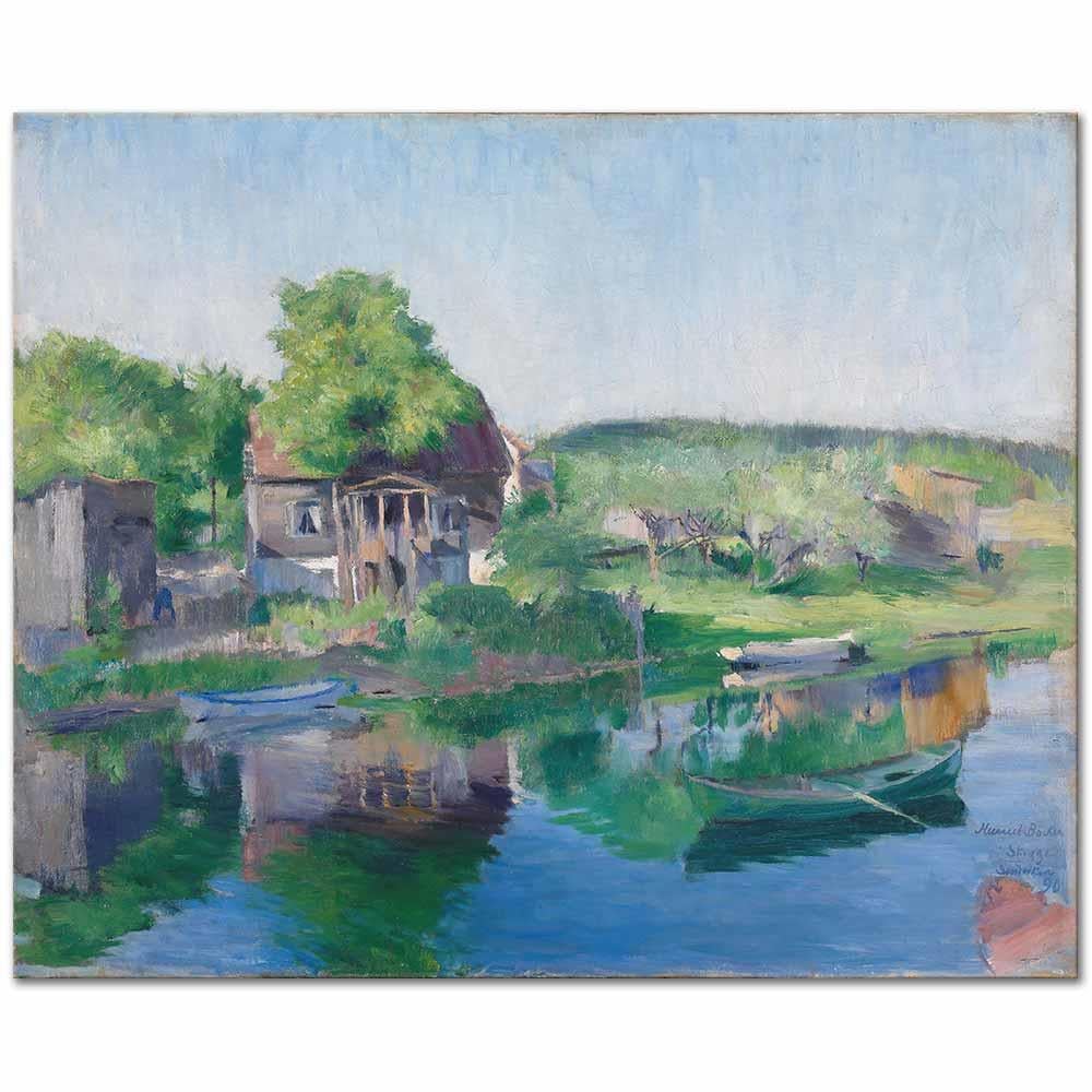 Harriet Backer Sandvikselven Nehri Kanvas Tablo