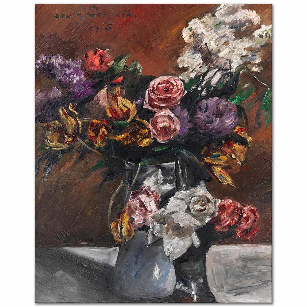 Lovis Corinth Güller Laleler ve Leylaklar Kanvas Tablo
