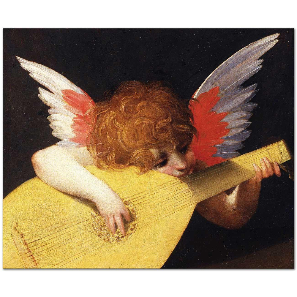 Rosso Fiorentino Müzisyen Melek Kanvas Tablo