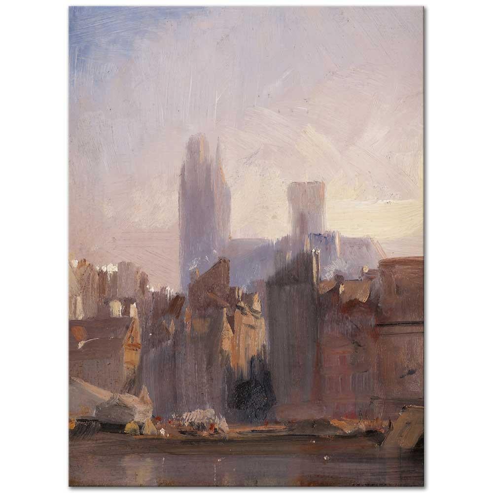 Richard Parkes Bonington Gün Doğumunda Rouen Katedrali Kanvas Tablo