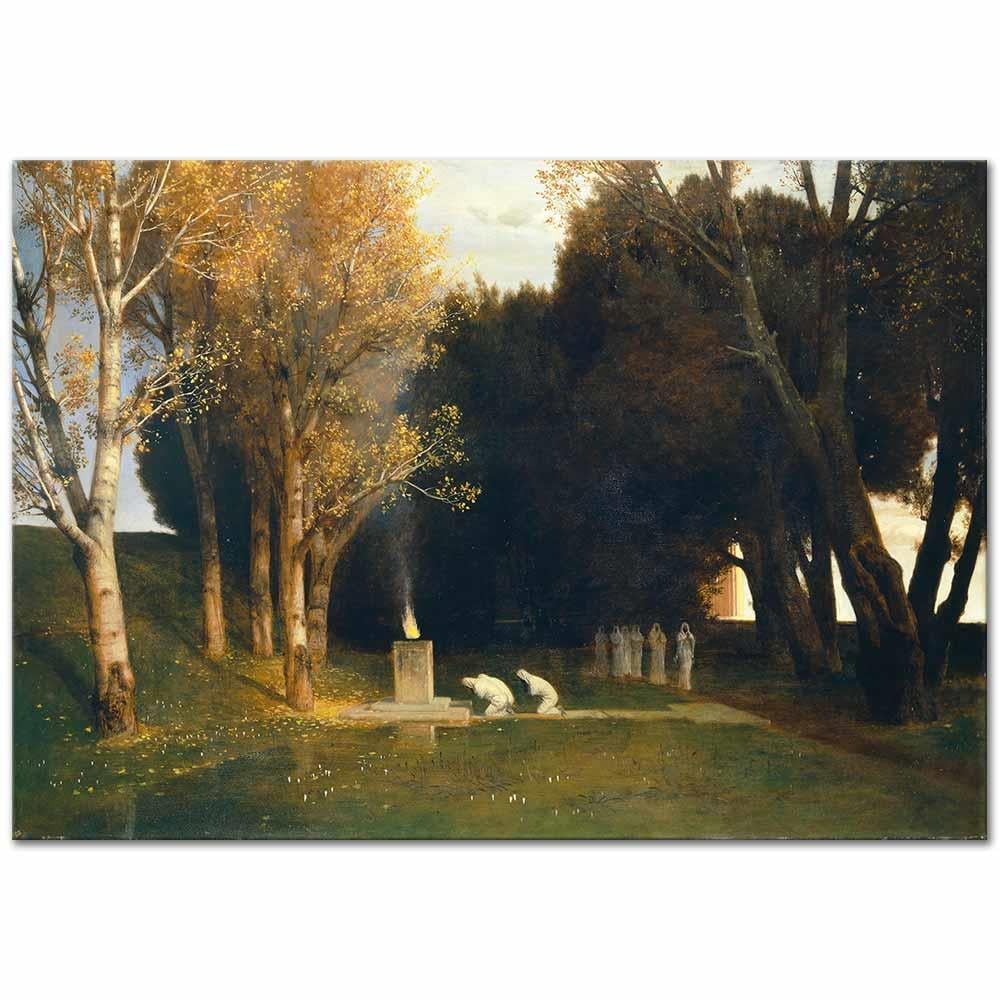 Arnold Böcklin Kutsal Koru Kanvas Tablo