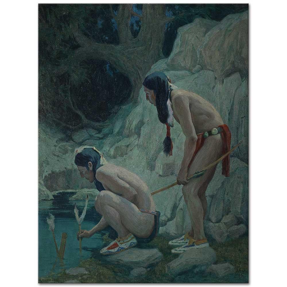 Eanger Irving Couse Kutsal Sular Kanvas Tablo