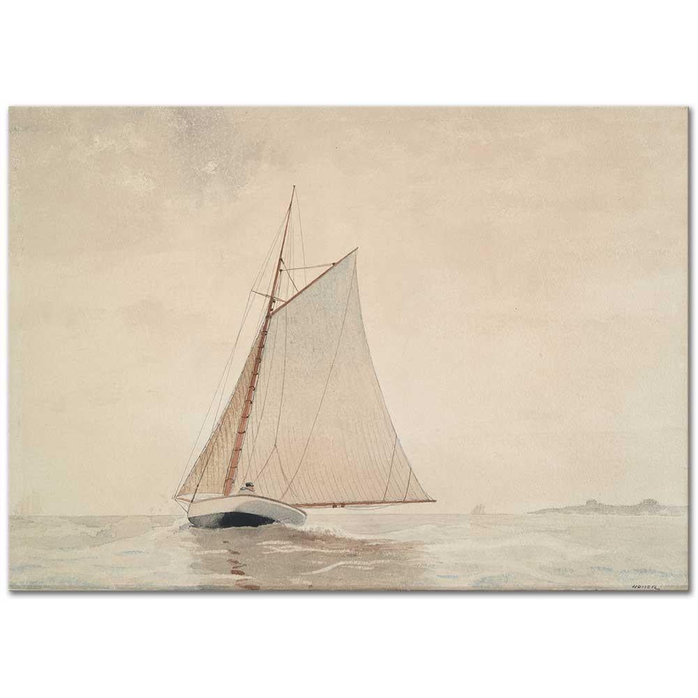 Winslow Homer Gloucester Yelkenlisi Kanvas Tablo