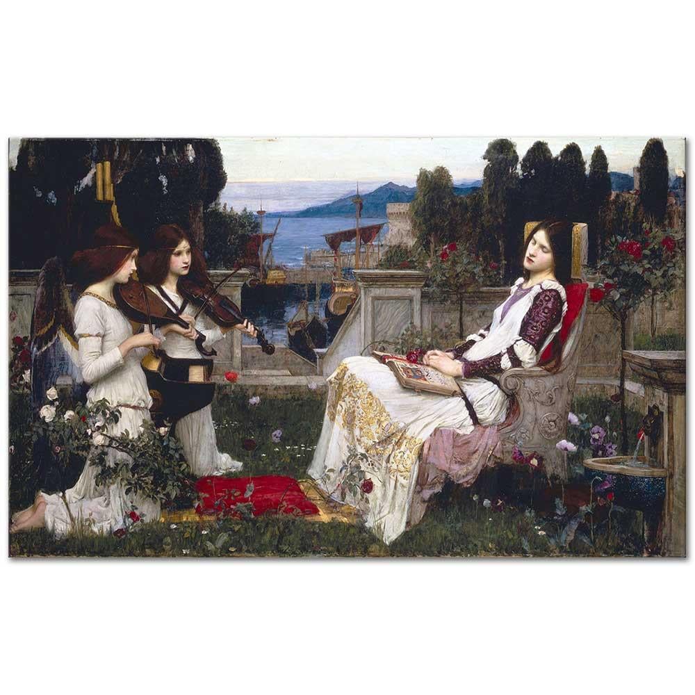 John William Waterhouse Azize Cecilia Kanvas Tablo