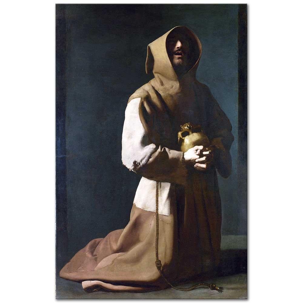 Francisco de Zurbaran Aziz Francis Vecd Halinde Kanvas Tablo