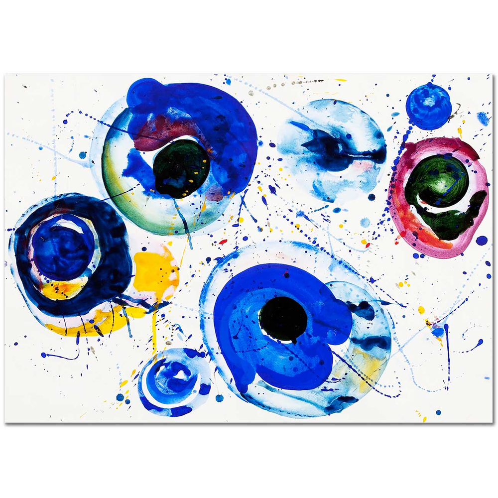 Sam Francis Mavi Damlalar Kanvas Tablo