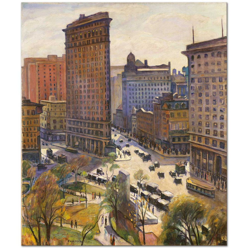 Samuel Halpert Flatiron Binası New York Kanvas Tablo