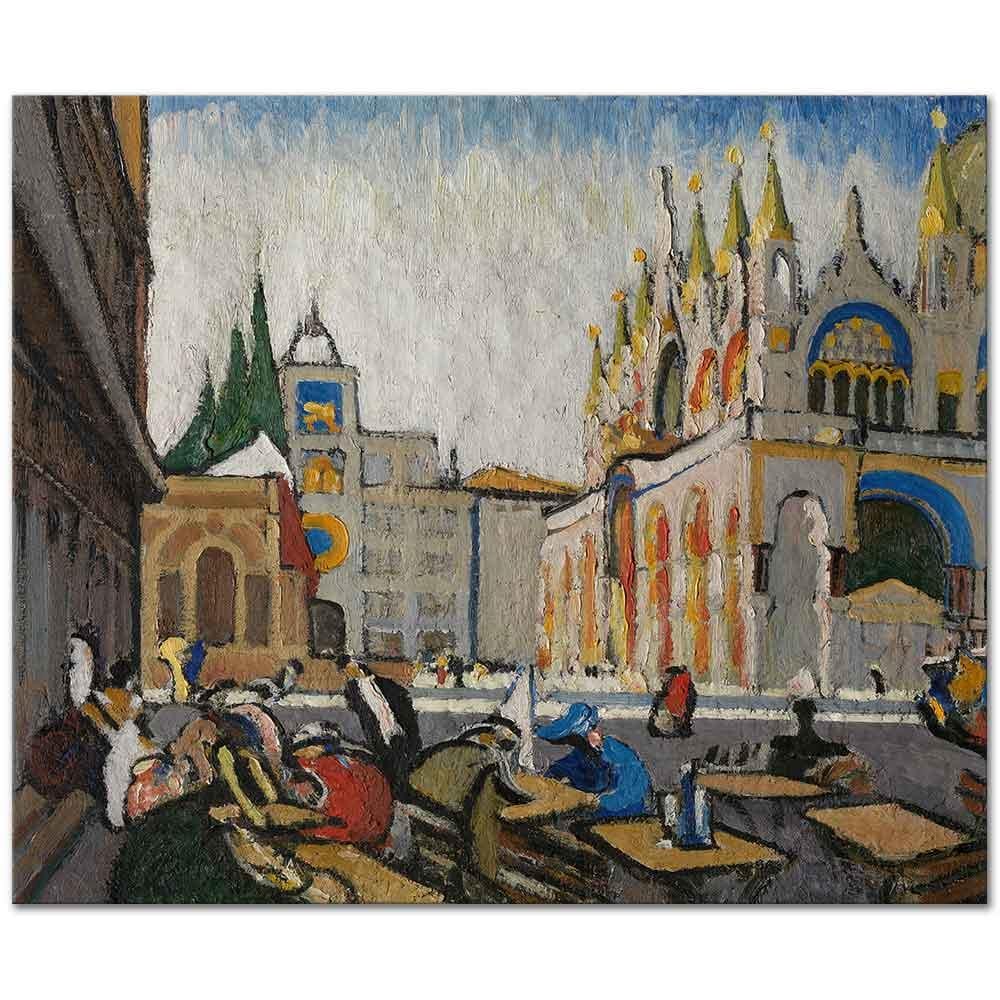 Jules Schmalzigaug Piazetta'dan San Marco Meydanı Kanvas Tablo