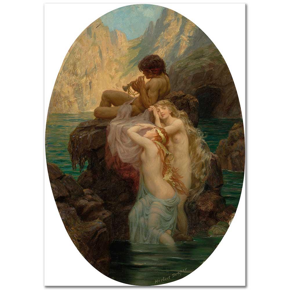 Herbert James Draper Deniz Şarkıları Kanvas Tablo